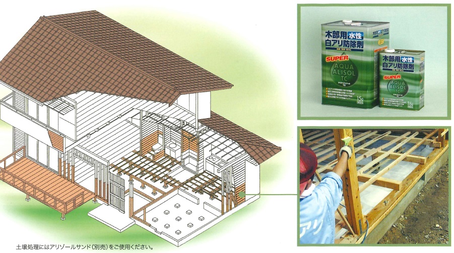 アリゾールステイン カラレス 4L×4缶 竹用 保護 塗料 木材 シロアリ予防 駆除 害虫 - 2